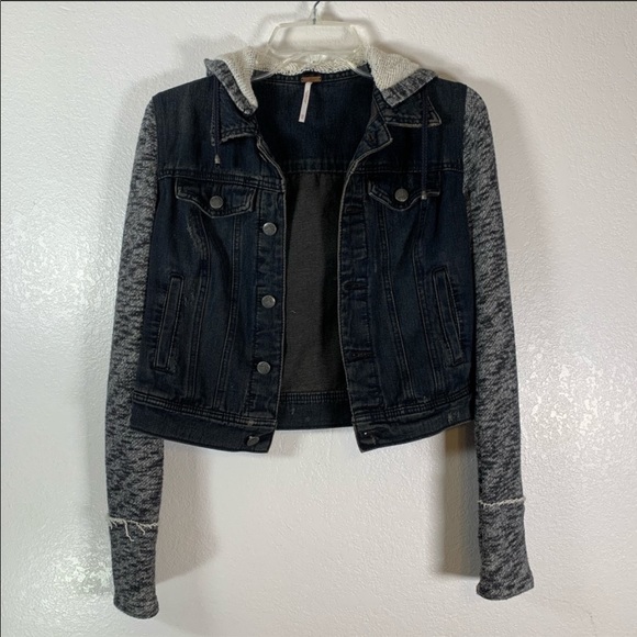 Free People Denim & Knit Jacket - Picture 3 of 10